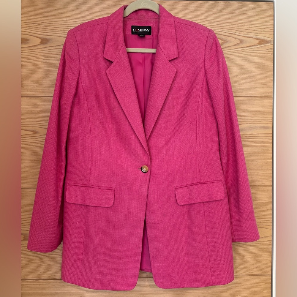Company ELLEN TRACY Vibrant Pink Silk Blazer